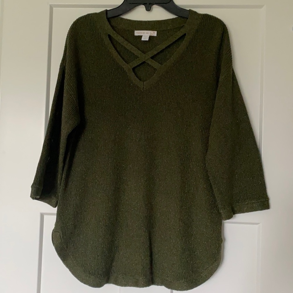 Green holiday sweater